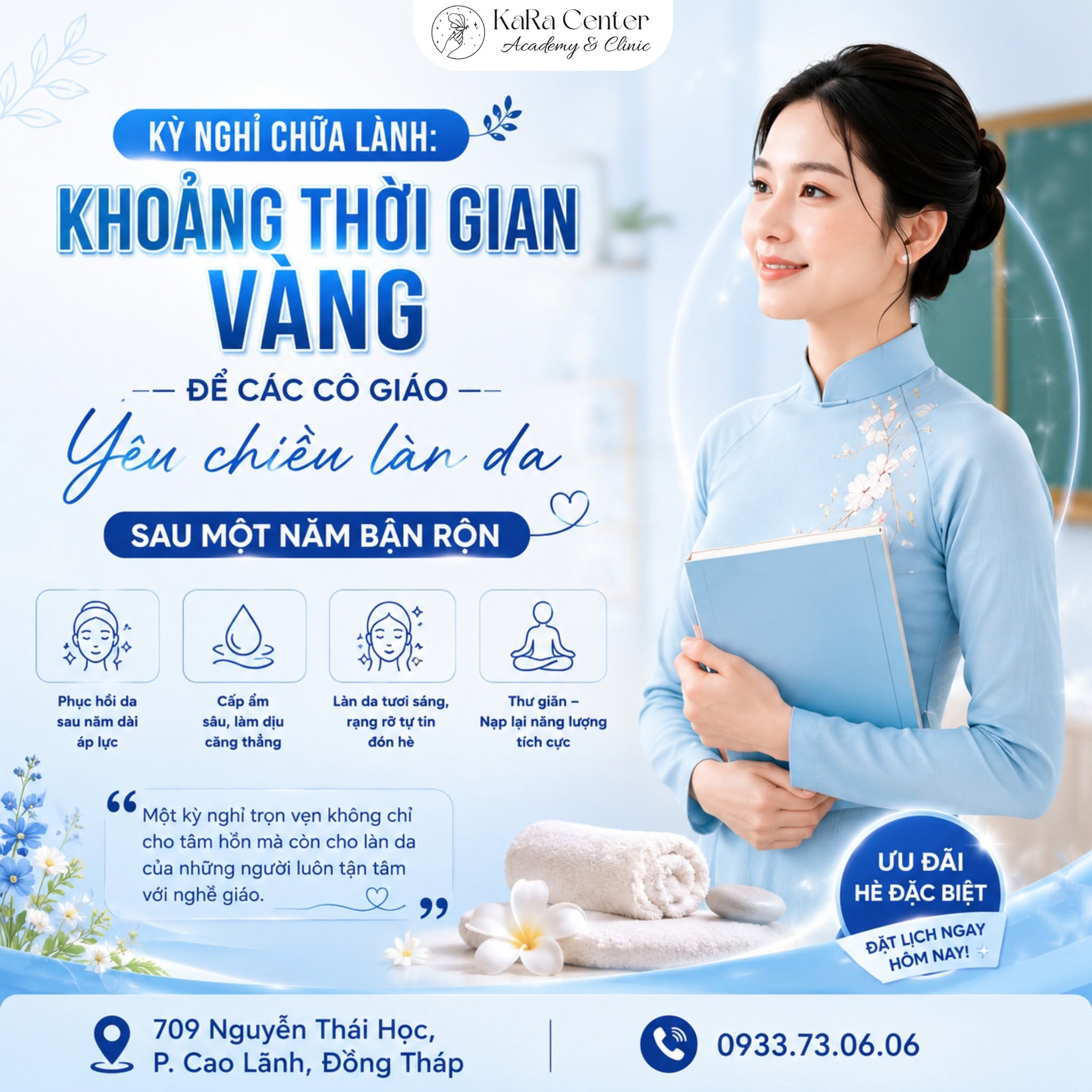 Chăm Sóc Da Tại Cao Lãnh Cho Giáo Viên – Soi Da & Phân Tích Sắc Tố Miễn Phí