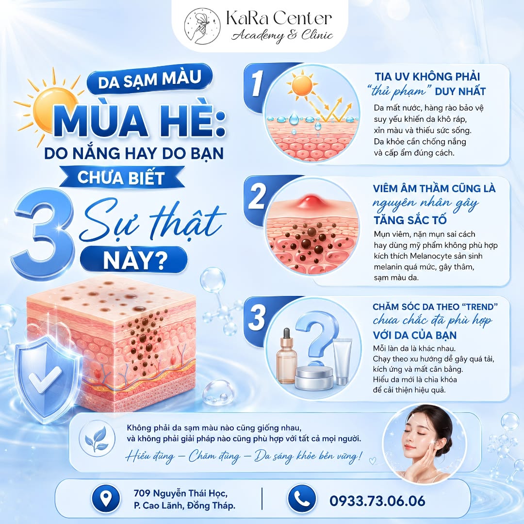 Da Sạm Màu Mùa Hè: 3 Nguyên Nhân Ít Ai Biết Và Cách Cải Thiện Hiệu Quả